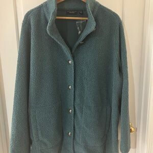 Susan Graver Teal Teddy Jacket